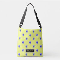 Blue Pansy Personalised Tote