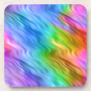 Blue Pansy Wavy Texture Coaster