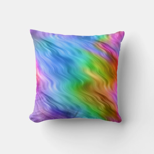 Blue Pansy Wavy Texture Cushion (Front)