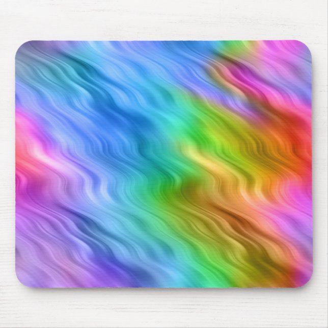 Blue Pansy Wavy Texture Mouse Mat (Front)