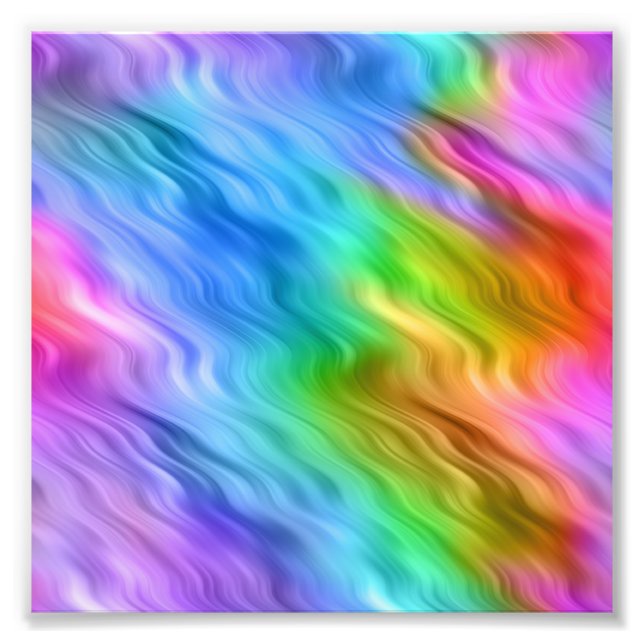 Blue Pansy Wavy Texture Photo Print (Front)