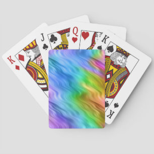 Blue Pansy Wavy Texture Playing Cards