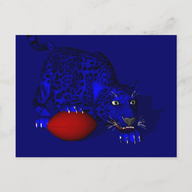 Blue Panther Postcard (Front)