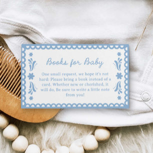 Blue Papel Picado Book Request Enclosure Card