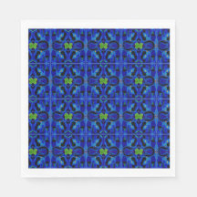 Blue paper napkins