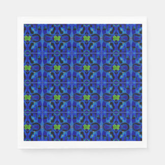 Blue paper napkins