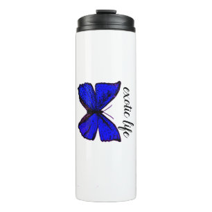 Blue "PAPILLON" insulated bottle