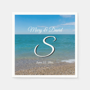 Blue Paradise Wedding Napkins