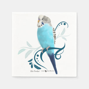 Blue Parakeet Napkin