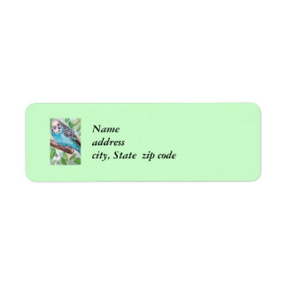 Blue Parakeet Return Address Labels