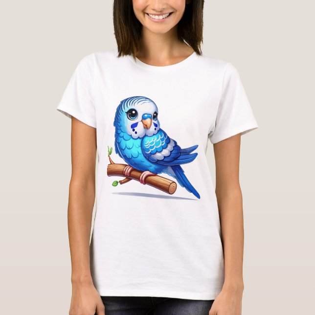 Blue Parakeet T-Shirt (Front)