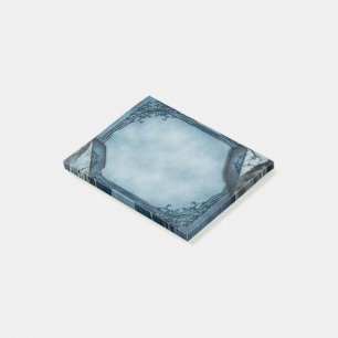 Blue Parchment Gothic Post-it Notes