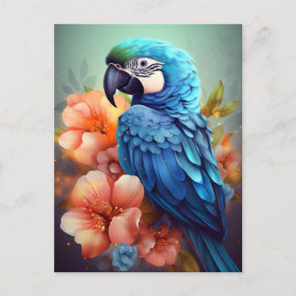 "Blue Parrot Greeting Cards