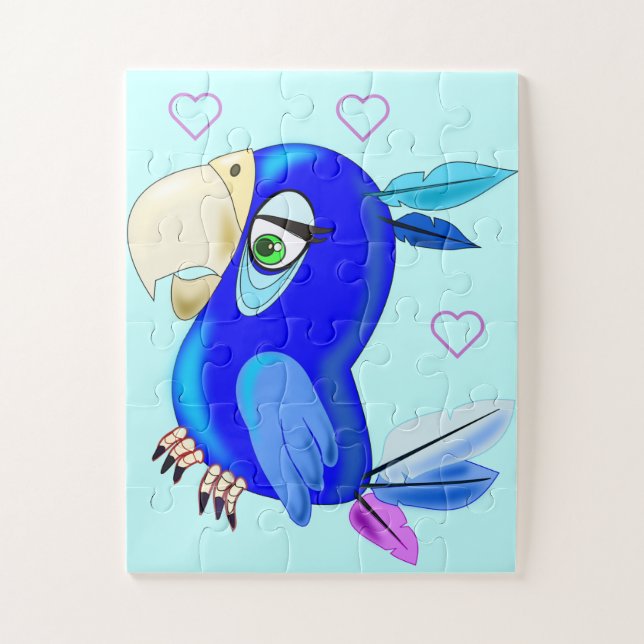 Blue Parrot Jigsaw Puzzle (Vertical)