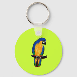Blue Parrot Key Ring