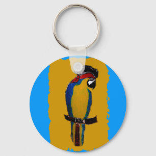 Blue Parrot Key Ring