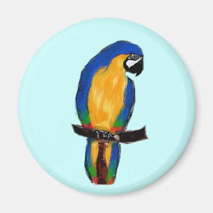 Blue Parrot Magnet