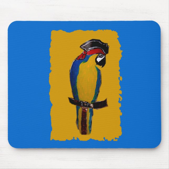 Blue Parrot Mouse Mat (Front)
