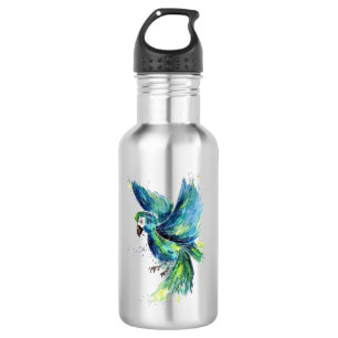 Blue Parrot Watercolor 532 Ml Water Bottle