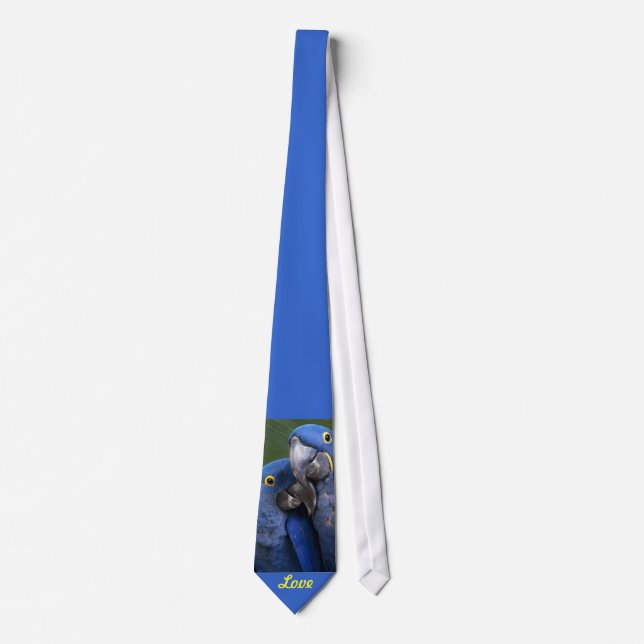 Blue Parrots Love Tie (Front)
