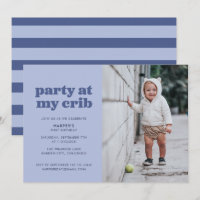 Blue Party at My Crib 1st Birthday Party
