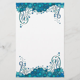 Blue party design stationery