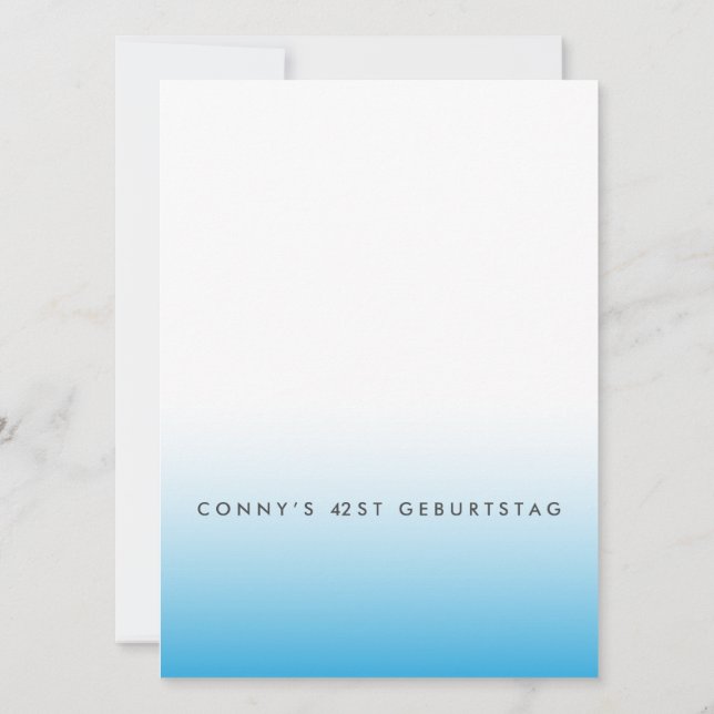 Blue Party Invitation (Back)