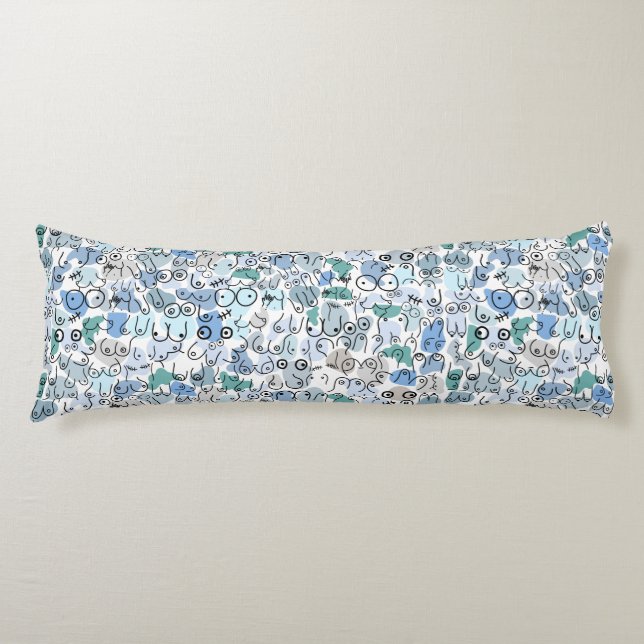 blue pastel breast body cushion (Front)