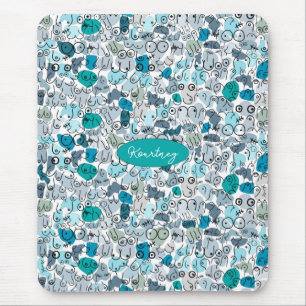blue pastel breast mouse mat