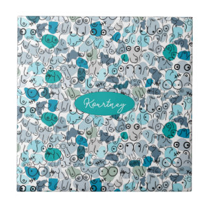 blue pastel breast tile