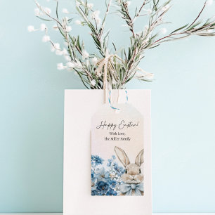 Blue Pastel Easter Bunny Gift Tags
