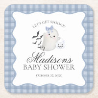 Blue Pastel Little Boo Ghost Baby Shower Bar