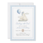 Blue Pastel Nautical Sail Boat 1st Birthday