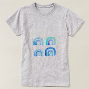 Blue Pastel retro rainbow T-Shirt