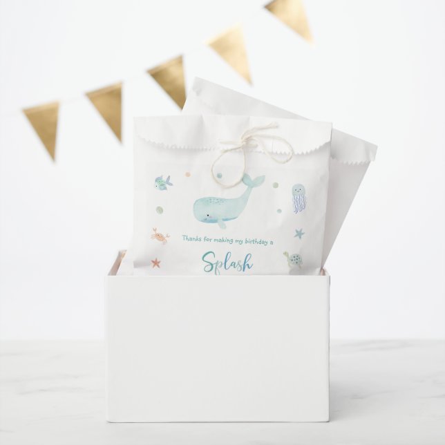 Blue Pastel Under the Sea Birthday Favour Bags (Party)