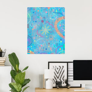 Blue Pastels Dream Abstract Poster