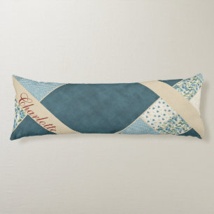 Blue Patchwork Body Pillow