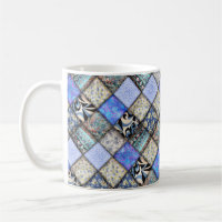 Blue Patchwork Look Quilt Pattern