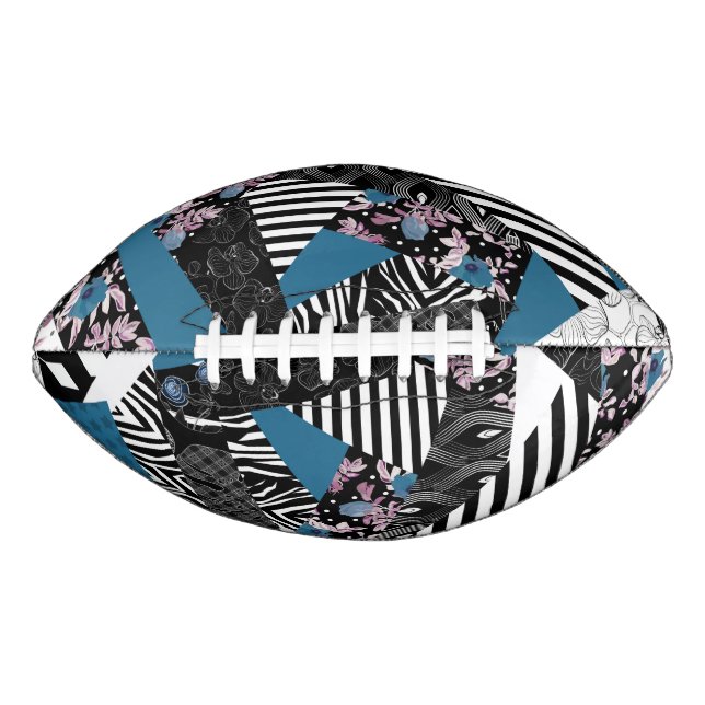 Blue patchwork, popular, patchwork, folk, rustic,  american football (Front)