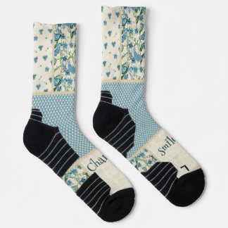 Blue Patchwork Socks