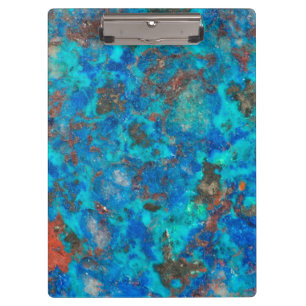 Blue patterened Shattuckite Clipboard