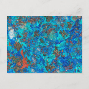 Blue patterened Shattuckite Postcard