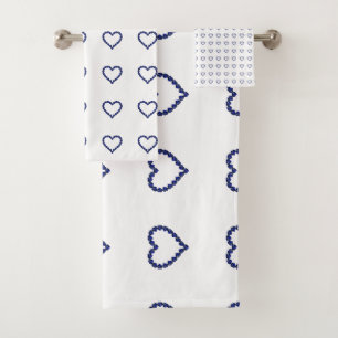 Blue Pattern Bath Towel Set