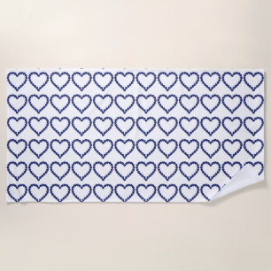 Blue Pattern Beach Towel