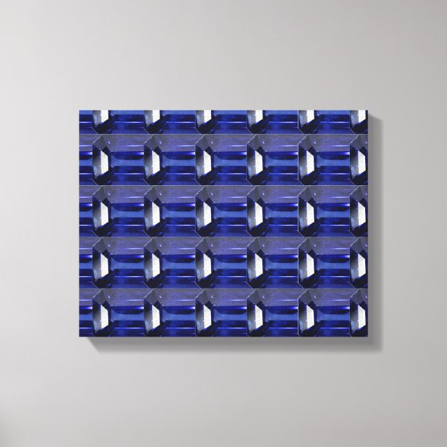Blue Pattern Canvas Print (Front)