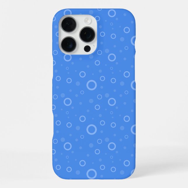 Blue Pattern Circles Customisable iPhone Case (Back)