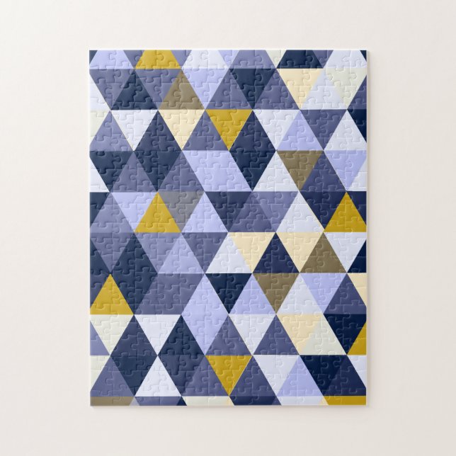 Blue Pattern Illustration Fun Challenge for Kids Jigsaw Puzzle (Vertical)