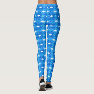 Blue pattern leggings