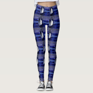 Blue Pattern Leggings