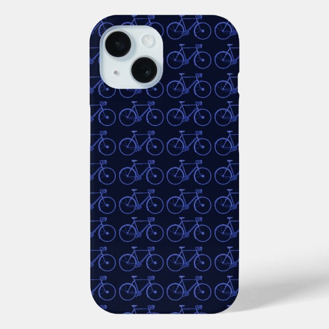Blue pattern of bikes Case-Mate iPhone case (Back)
